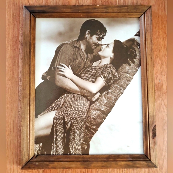 Clark Gable Joan Crawford Vintage Framed Photo Print Strange Cargo Movie - Picture 1 of 4